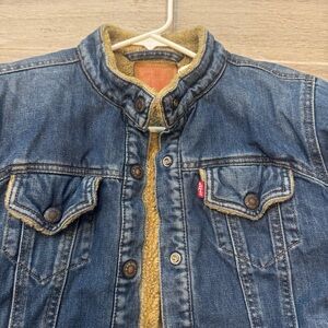 Levi's Blue Jean Jacket with Tan Lining